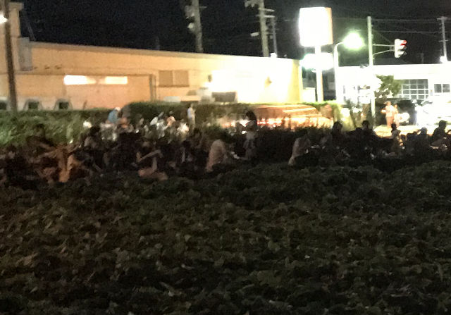 山形花火大会 - 路上